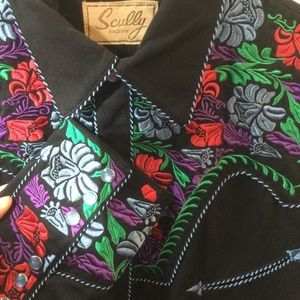Scully Embroidered Men’s Western Shirt M